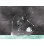 Cheval arabe - horloge en cristal avec une photo de cheval, horloge de table en forme de cœur, horloge debout personnalisée de la marque Art-Dog