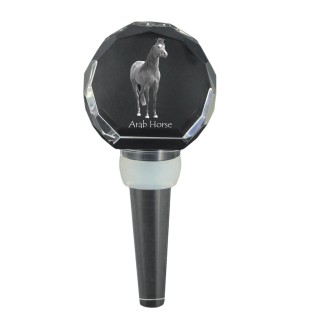 Arab Horse - Crystal bottle stopper with horse, unique wine stopper with photo, personalised gift for sommelier by Art-Dog brand