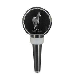 Arab Horse - Crystal bottle stopper with horse, unique wine stopper with photo, personalised gift for sommelier by Art-Dog brand