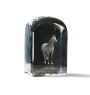 Arab Horse - crystal cube with a photo, photo of a horse in crystal, cubic paperweight from Art-Dog brand