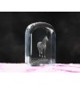 Arab Horse - crystal cube with a photo, photo of a horse in crystal, cubic paperweight from Art-Dog brand