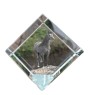 Arab Horse - crystal cube with a horse picture, horse picture in crystal, cubic paperweight from Art-Dog brand