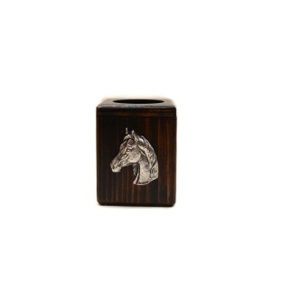 Australian Stock Horse - wooden candlestick with a horse, a unique keepsake after the loss of a dog, handmade by Art-Dog