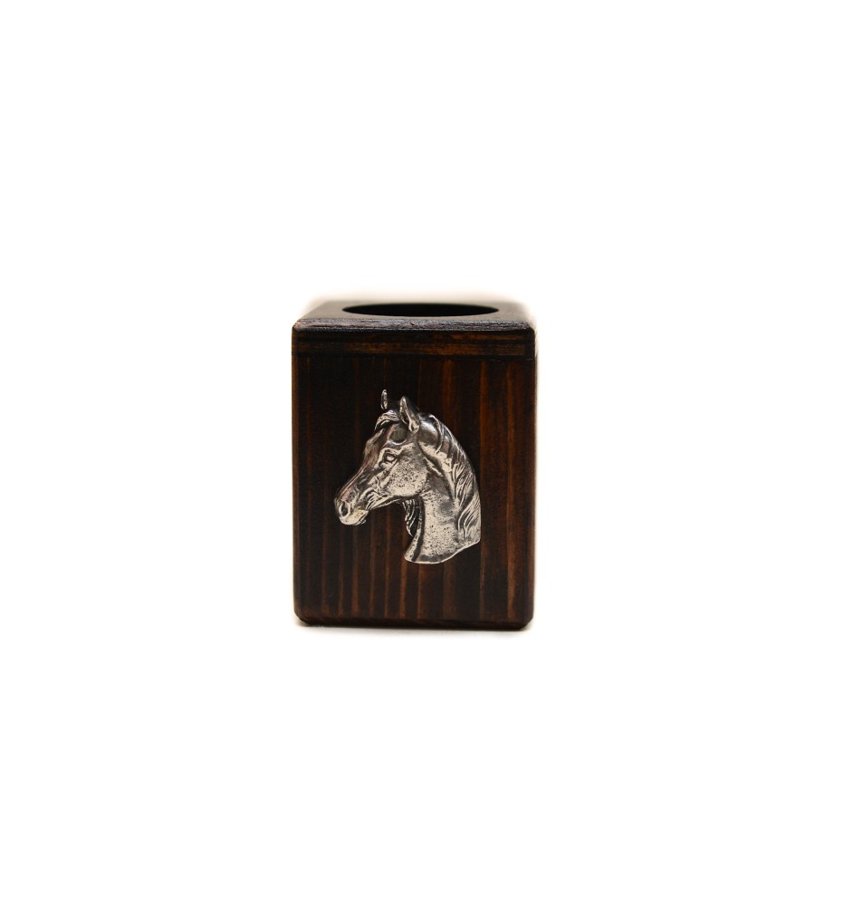Australian Stock Horse - wooden candlestick with a horse, a unique keepsake after the loss of a dog, handmade by Art-Dog