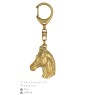Cheval d'élevage australien porte-clés et collier avec un cheval dans une boîte, produit plaqué or de haute qualité, marque Art-Dog