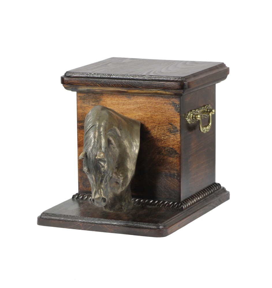 Cheval d'élevage australien I urne pour les cendres d'un cheval avec une statuette, urne élégante pour cheval, urne exceptionnelle avec buste de cheval de la marque Art-Dog