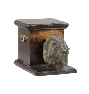 Australisches Zuchtpferd I - Urne für die Asche eines Pferdes mit Statuette, elegante Urne für ein Pferd, außergewöhnliche Urne mit Pferdebüste der Marke Art-Dog