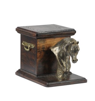 Koń czystej krwi arabskiej urna wykonana z drewna z psem Art-Dog