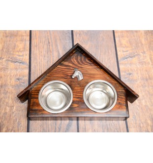 Australisches Zuchtpferd - Holzständer mit Schüsseln für Pferde, dekorative Hundenäpfe, Geschenk zur Pferdeadoption der Marke Art-Dog