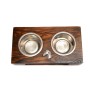 Australian Stock Horse - wooden stand with bowls for a dog, steel dog bowls, a gift for adopting a dog from the Art-Dog brand