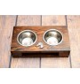 Australian Stock Horse - wooden stand with bowls for a dog, steel dog bowls, a gift for adopting a dog from the Art-Dog brand