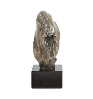 Australisches Zuchtpferd - elegante Statue, Pferdebüste auf einem steinernen Sockel, Trophäe für Pferderennen der Marke Art-Dog