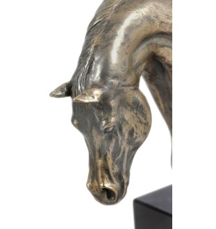 Australisches Zuchtpferd - elegante Statue, Pferdebüste auf einem steinernen Sockel, Trophäe für Pferderennen der Marke Art-Dog