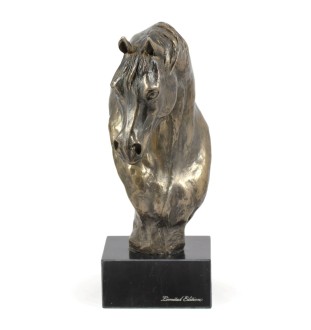 Australisches Zuchtpferd I - elegante Statue, Pferdebüste auf einem steinernen Sockel, Trophäe für Pferderennen der Marke Art-Dog