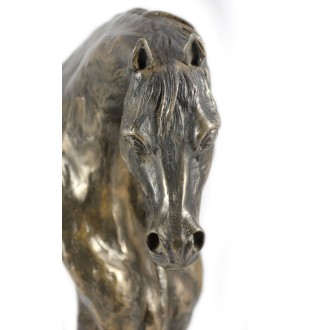 Australisches Zuchtpferd I - elegante Statue, Pferdebüste auf einem steinernen Sockel, Trophäe für Pferderennen der Marke Art-Dog
