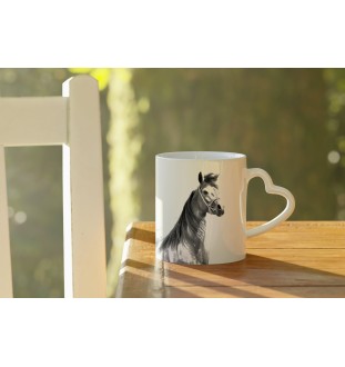 Cheval arabe - tasse avec chien, une tasse adorable avec une anse en forme de cœur, un cadeau universel de la marque Art-Dog