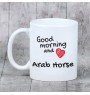 Arabisches Pferd - Tasse mit Hund, personalisierte Tasse mit Druck, klassisches Geschenk für jeden von der Marke Art-Dog.