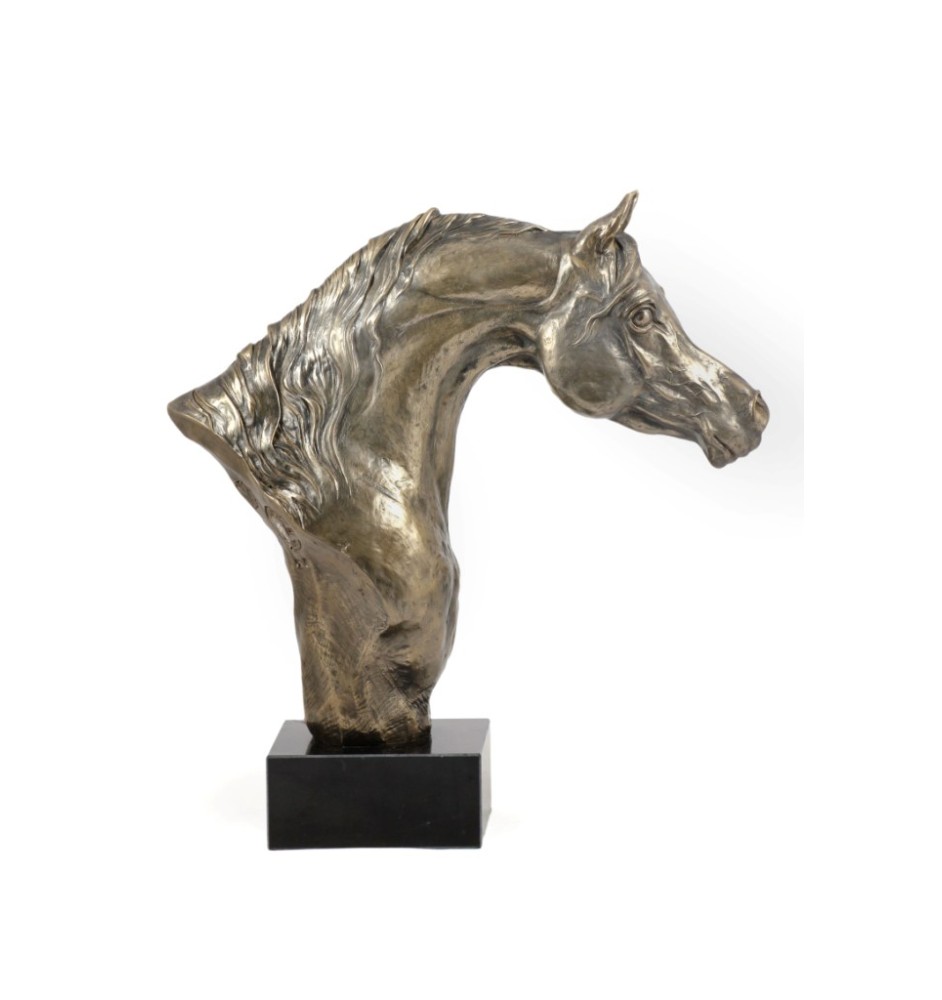 Cheval d'élevage australien - une grande statuette avec un cheval, un buste sur un socle en pierre, un prix prestigieux dans le concours de la marque Art-Dog