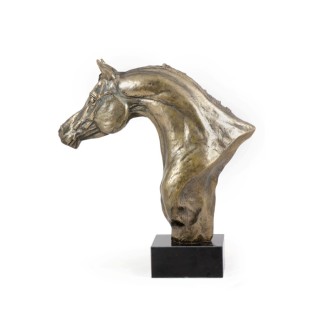 Australian Stock Horse - a large statuette with a horse, a bust on a stone base, a prestigious award in the Art-Dog brand competition.