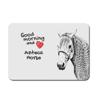 Azteca Horse - mouse pad with print, personalized pad with a horse, unique gadget for an office worker from the Art-Dog brand