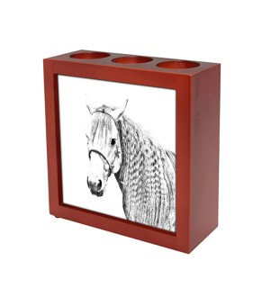 Cheval Azteca - porte-stylo avec un cheval, organiseur de bureau avec impression, décoration de bureau personnalisée de la marque Art-Dog
