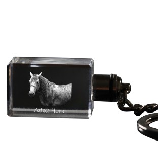 Aztekenpferd - Kristall-Anhänger mit Foto eines Pferdes, beleuchteter Anhänger, einzigartiges Geschenk der Marke Art-Dog