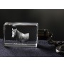 Azteca Horse - Crystal pendant with photo of a horse, illuminated pendant, unique gift by Art-Dog brand