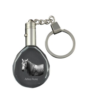Aztekenpferd - pendant with a picture of a horse, crystal key ring in a gift box, unique gift by Art-Dog brand
