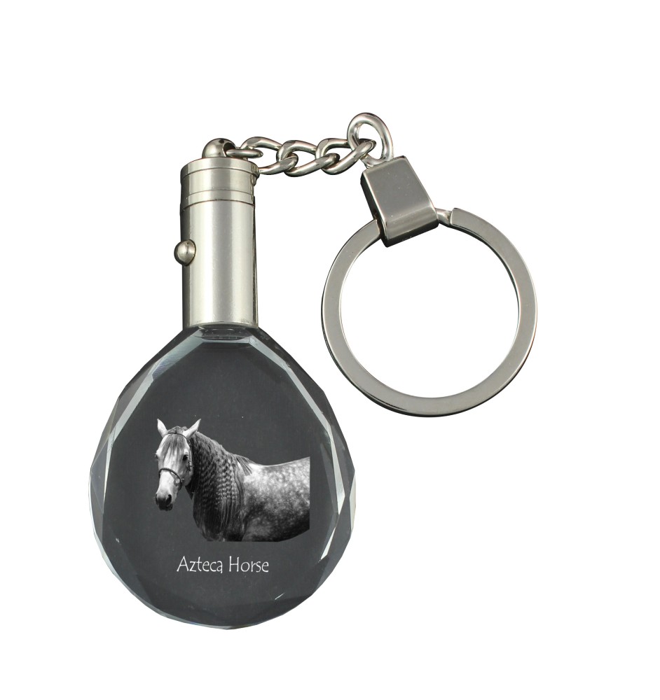 Azteca Horse - pendant with a picture of a horse, crystal key ring in a gift box, unique gift by Art-Dog brand