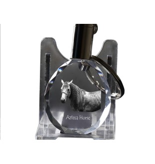 Azteca Horse - pendant with a picture of a horse, crystal key ring in a gift box, unique gift by Art-Dog brand