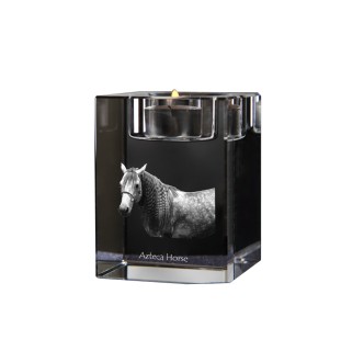 Azteca Horse - Candle holder with picture of a horse, crystal tealight holder, personalised gift by Art-Dog brand