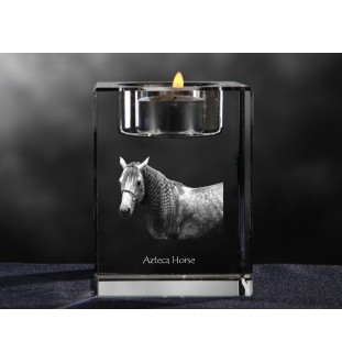 Azteca Horse - Candle holder with picture of a horse, crystal tealight holder, personalised gift by Art-Dog brand