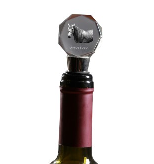 Azteca Horse - Bottle stopper, crystal wine stopper with picture of a horse, personalised gift for bartender by Art-Dog brand