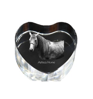 Cheval Azteca - une photo de cheval dans un cristal, un cœur en cristal, un cadre exceptionnel avec une photo de la marque Art-Dog
