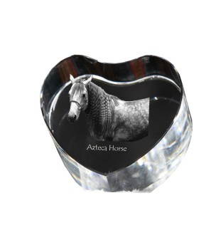 Cheval Azteca - une photo de cheval dans un cristal, un cœur en cristal, un cadre exceptionnel avec une photo de la marque Art-Dog
