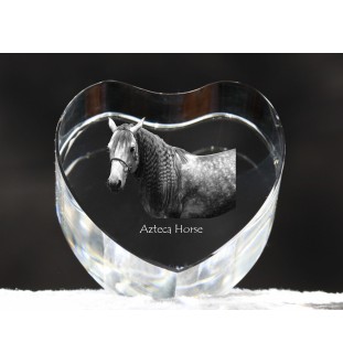 Cheval Azteca - une photo de cheval dans un cristal, un cœur en cristal, un cadre exceptionnel avec une photo de la marque Art-Dog