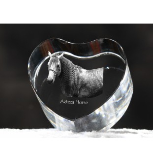 Azteca Horse - a photo of a horse in crystal, a crystal heart, a unique frame with a photo from the Art-Dog brand