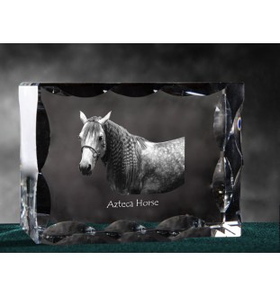 Azteca Horse - kryształ ze zdjęciem konia, szklana statuetka ze zdjęciem, wyjątkowa ramka ze zdjęciem marki Art-Dog