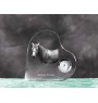 Azteca Horse - crystal clock with a picture of a horse, heart-shaped shelf clock, personalized standing clock by Art-Dog brand