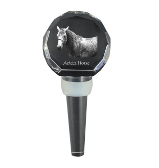Cheval Azteca - Bouchon de bouteille en cristal avec cheval, bouchon de vin unique avec photo, cadeau personnalisé pour sommelier par la marque Art-Dog