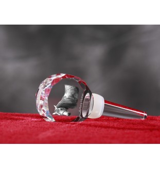 Azteca Horse - Crystal bottle stopper with horse, unique wine stopper with photo, personalised gift for sommelier by Art-Dog brand