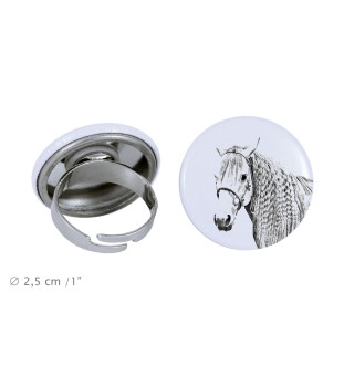 Azteca Horse - collector's ring with a horse portrait, handmade product, Art-Dog brand