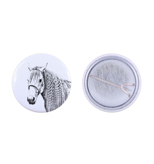 Cheval Azteca ornement de chemise, broche pour sac, cadeau idéal avec la possibilité d'ajouter votre propre graphisme de la marque Art-Dog