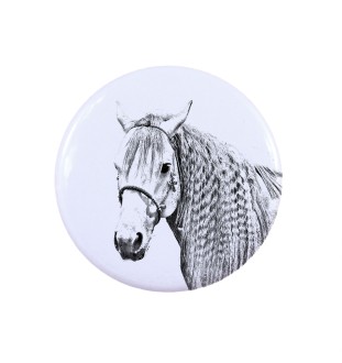 Cheval Azteca ornement de chemise, broche pour sac, cadeau idéal avec la possibilité d'ajouter votre propre graphisme de la marque Art-Dog