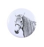 Azteca Horse - shirt accessory, bag pin, perfect gift with the option to add your brand graphics from Art-Dog.