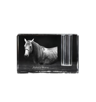 Azteca Horse - Pen stand, crystal organiser with picture of a horse, unique desk decoration by Art-Dog brand