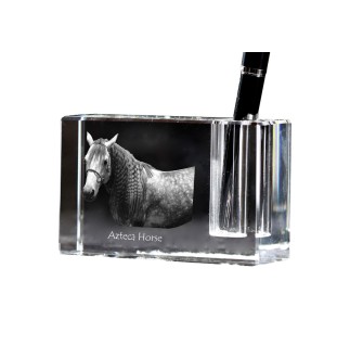 Aztekenpferd - Stifthalter, Kristallorganisator mit Bild eines Pferdes, einzigartige Schreibtischdekoration der Marke Art-Dog