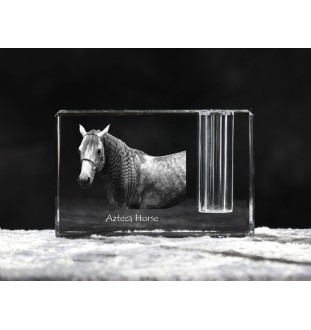 Azteca Horse - Pen stand, crystal organiser with picture of a horse, unique desk decoration by Art-Dog brand