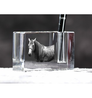 Azteca Horse - Pen stand, crystal organiser with picture of a horse, unique desk decoration by Art-Dog brand