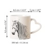 Azteca Horse - cup with a dog, adorable cup with a heart-shaped handle, universal gift from the Art-Dog brand